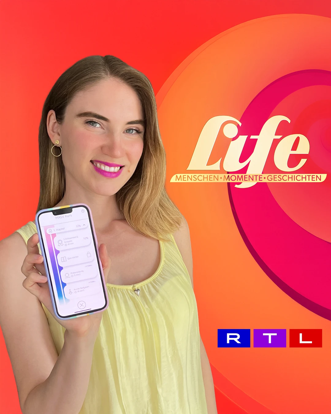 Céleste Spahić bei RTL Life mit der MINDZEIT-App